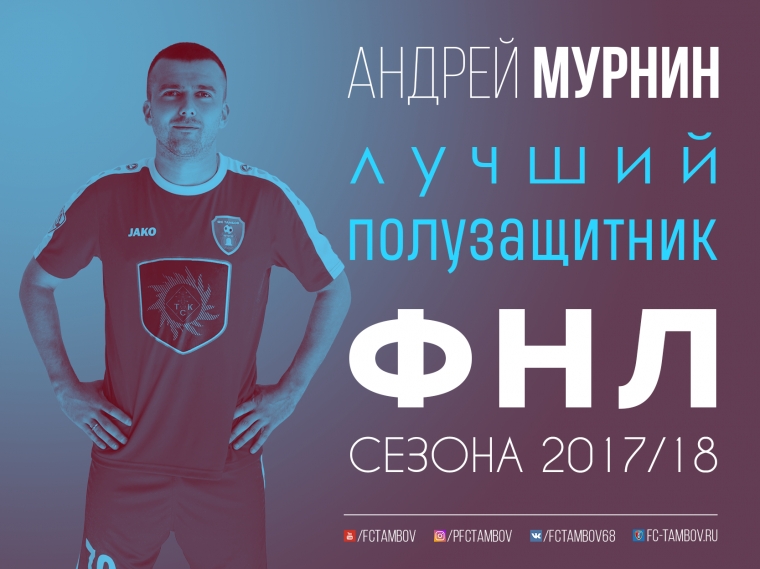 Андрей Мурнин - лучший полузащитник сезона в ФНЛ!